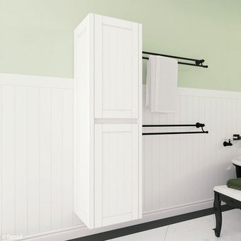 Hampton Wall Hung Satin White Tall Boy