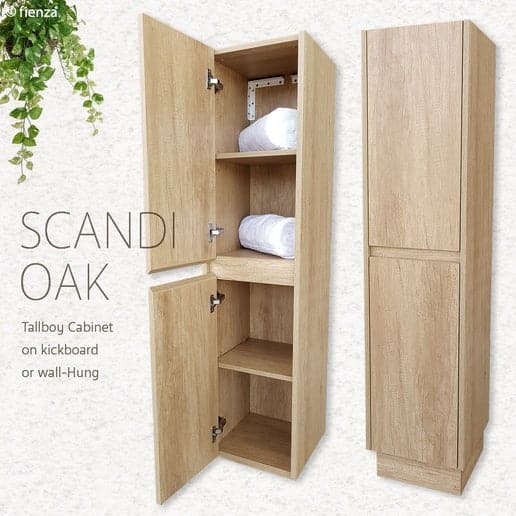 Edge Scandi Oak Wall Hung Tall Boy