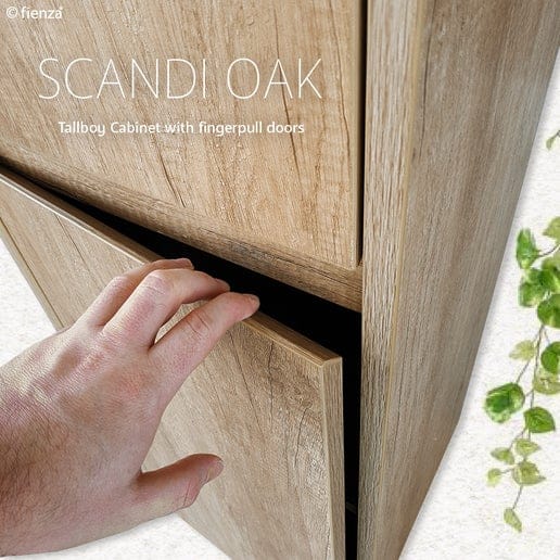 Edge Scandi Oak Wall Hung Tall Boy