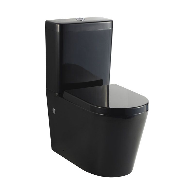 Black Curved Wall Faced Toilet Suite