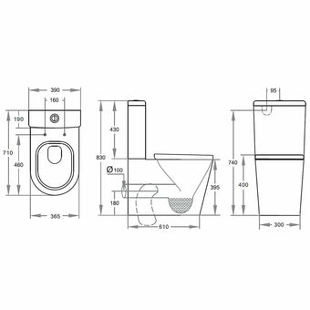 Curve Wall Faced Toilet Suite