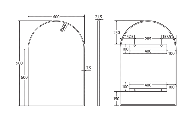 Arch Framed Mirror
