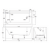 Hustle Multi-Fit Acrylic Bath With Overflow