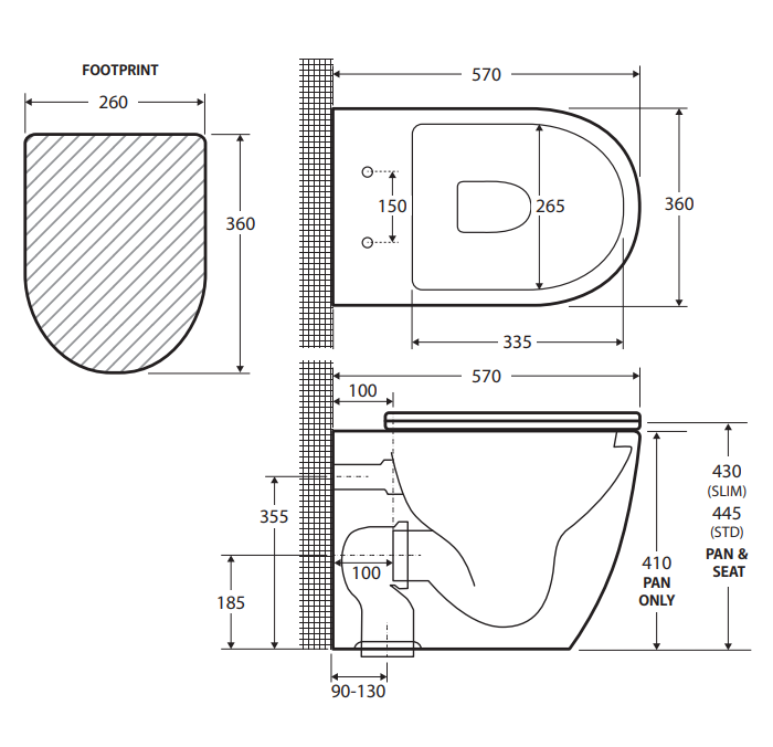 Koko Tornado Flush In Wall Cistern Toilet Matte
