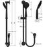 Meir Round Three Function Rail Shower