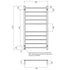 Round Heated Towel Ladder 600mm x 1100mm