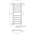 Round Heated Towel Ladder 430mm x 1100mm